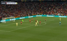Spain's Mikel Oyarzabal finds the back of the net off a fast break vs. Portugal