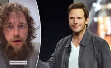 Chris Pratt shows off dramatic transformation with fake mustache on set