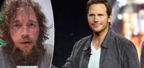 Chris Pratt shows off dramatic transformation with fake mustache on set