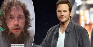 Chris Pratt shows off dramatic transformation with fake mustache on set