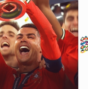 2025 UEFA Nations League Finals: Portugal's trophy ceremony following victory over Spain
