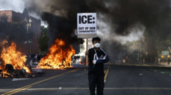 LA Protestor Stomped by Police on Horseback as Clashes Escalate: Video