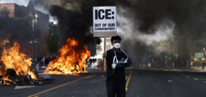 LA Protestor Stomped by Police on Horseback as Clashes Escalate: Video
