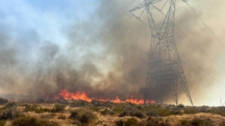 Crews battling wind-driven fire in Southern California’s high desert make progress