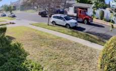Tow truck driver’s spectacular fail caught on doorbell camera