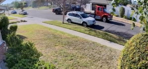 Tow truck driver’s spectacular fail caught on doorbell camera