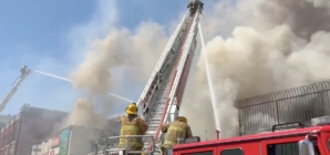 Large fire underway at downtown Los Angeles commercial buildings