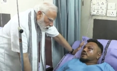 Indian Prime Minister Modi visits Air India plane crash sole survivor