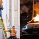 Graffiti at night. Cleanup in the morning. The night-and-day difference of L.A. protests