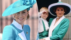 Kate wears Diana-inspired outfit and Queen Elizabeth’s earrings at royal parade