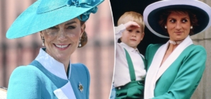 Kate wears Diana-inspired outfit and Queen Elizabeth’s earrings at royal parade