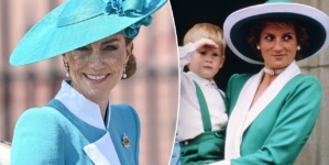 Kate wears Diana-inspired outfit and Queen Elizabeth’s earrings at royal parade