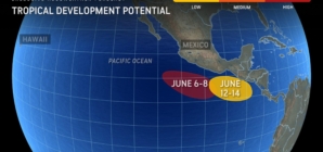 Map Shows Timeline of Two New Tropical Storms