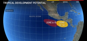Map Shows Timeline of Two New Tropical Storms