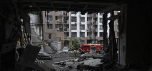 Russia launches attack on Kyiv hours before NATO allies meet