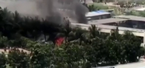 Military fighter jet crashes into school building