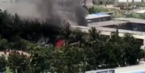 Military fighter jet crashes into school building