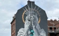 New mural in France shows Statue of Liberty covering eyes in swipe at Trump