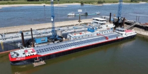 World’s first hybrid solar cargo ship launches in Germany