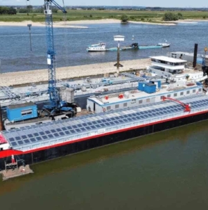 World’s first hybrid solar cargo ship launches in Germany