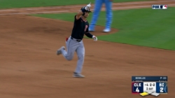Steven Kwan hits a two-run homerun to extend the Guardians' lead over the Royals