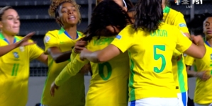 Yasmim scores in 27' to get Brazil on the board 1-0 over Paraguay