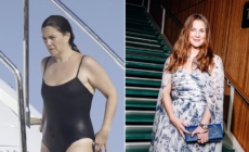 Drew Barrymore enjoys St. Tropez vacation in black one-piece swimsuit