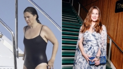 Drew Barrymore enjoys St. Tropez vacation in black one-piece swimsuit