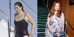 Drew Barrymore enjoys St. Tropez vacation in black one-piece swimsuit