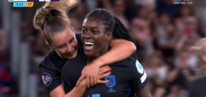 England's Michelle Agyemang scores the EQUALIZER in stoppage time vs. Italy