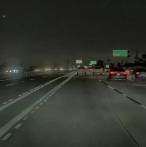 Video: Sparks fly in dramatic crash on L.A. freeway