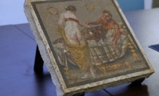 Erotic ancient Roman mosaic stolen during World War II returned to Pompeii