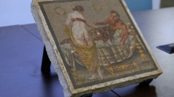 Erotic ancient Roman mosaic stolen during World War II returned to Pompeii