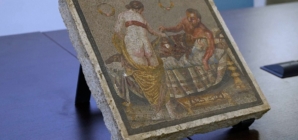 Erotic ancient Roman mosaic stolen during World War II returned to Pompeii