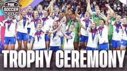 England's Full Trophy Ceremony after win over Spain in UEFA Women's Euro Final | FOX Soccer