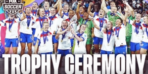 England's Full Trophy Ceremony after win over Spain in UEFA Women's Euro Final | FOX Soccer