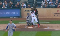 Twins’ Byron Buxton hits a 479-foot three-run homer vs. Rangers