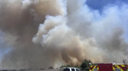 Euclid fire in Chino Hills grows quickly, closes the 71 Freeway