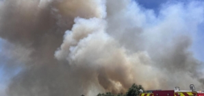 Euclid fire in Chino Hills grows quickly, closes the 71 Freeway