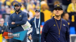 Sherrone Moore discusses Jim Harbaugh's impact in and out of coaching at Michigan and the NFL | First Things First