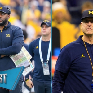 Sherrone Moore discusses Jim Harbaugh's impact in and out of coaching at Michigan and the NFL | First Things First