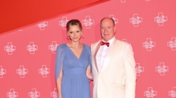 Monaco’s Princess Charlene stands by Prince Albert after health saga