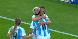 Yamila Rodríguez scores a goal in 88' to give Argentina a 1-0 lead over Peru