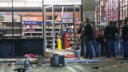 Thieves ransack an AutoZone in South L.A. after street takeover