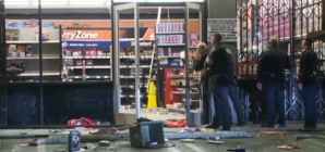 Thieves ransack an AutoZone in South L.A. after street takeover