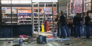 Thieves ransack an AutoZone in South L.A. after street takeover