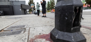 Driver rammed into crowd outside Hollywood club, then was shot. Alleged shooter now under arrest