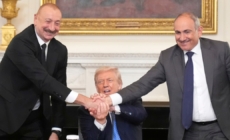 Leaders of Armenia and Azerbaijan shake hands and sign deal at White House peace summit