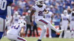 Bills Running Back Ray Davis Kicks Extra Point In Preseason Game