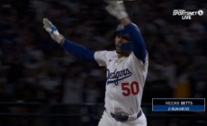 Mookie Betts crushes two-run home run, giving Dodgers lead over Blue Jays